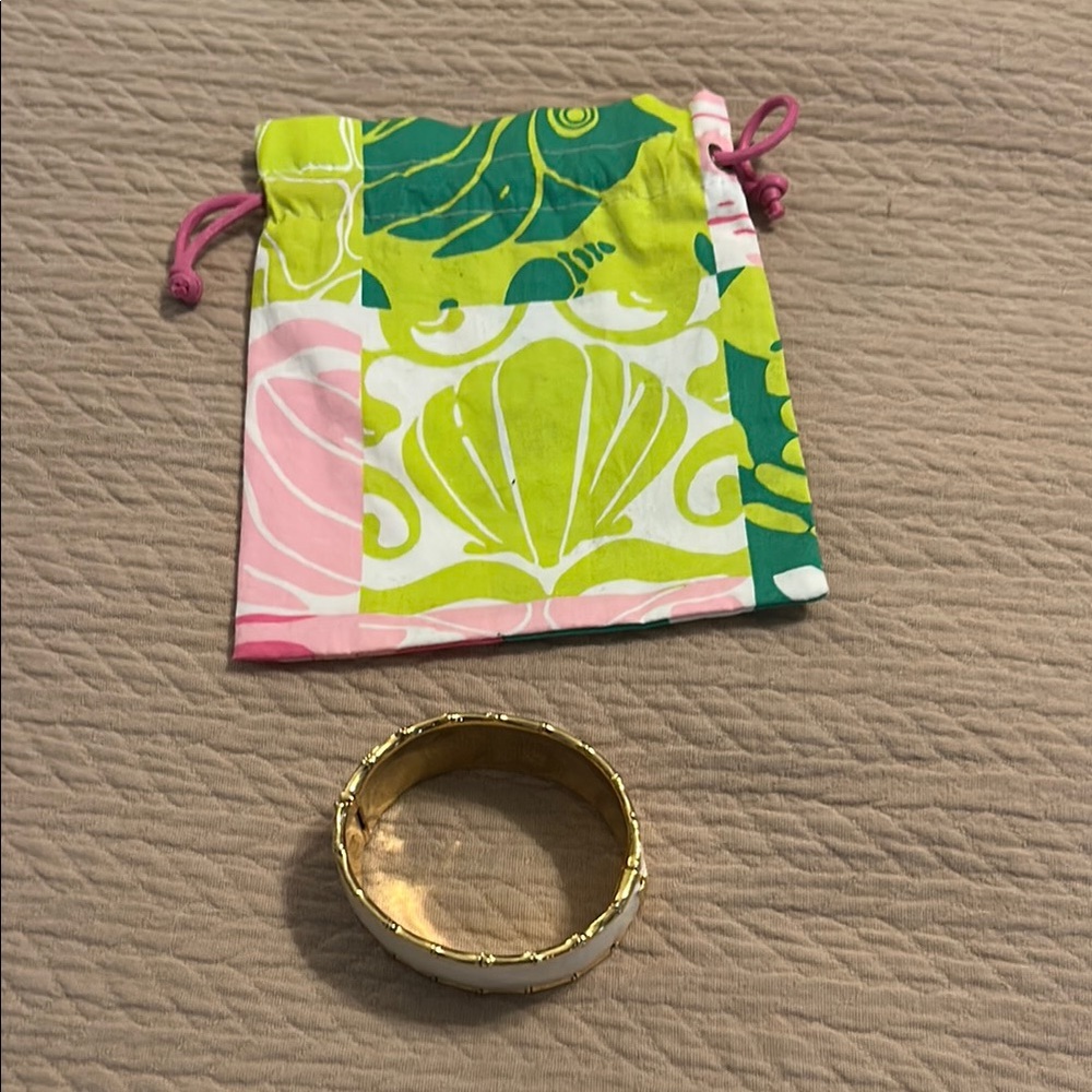 Lilly Pulitzer Gold and Cream Bangle